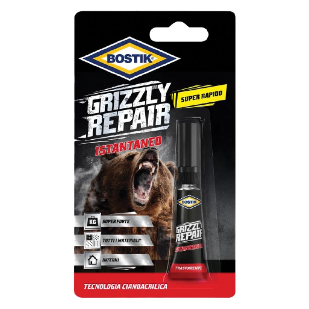 ADESIVO ISTANTANEO 'GRIZZLY REPAIR' gr. 3 (12 BL)