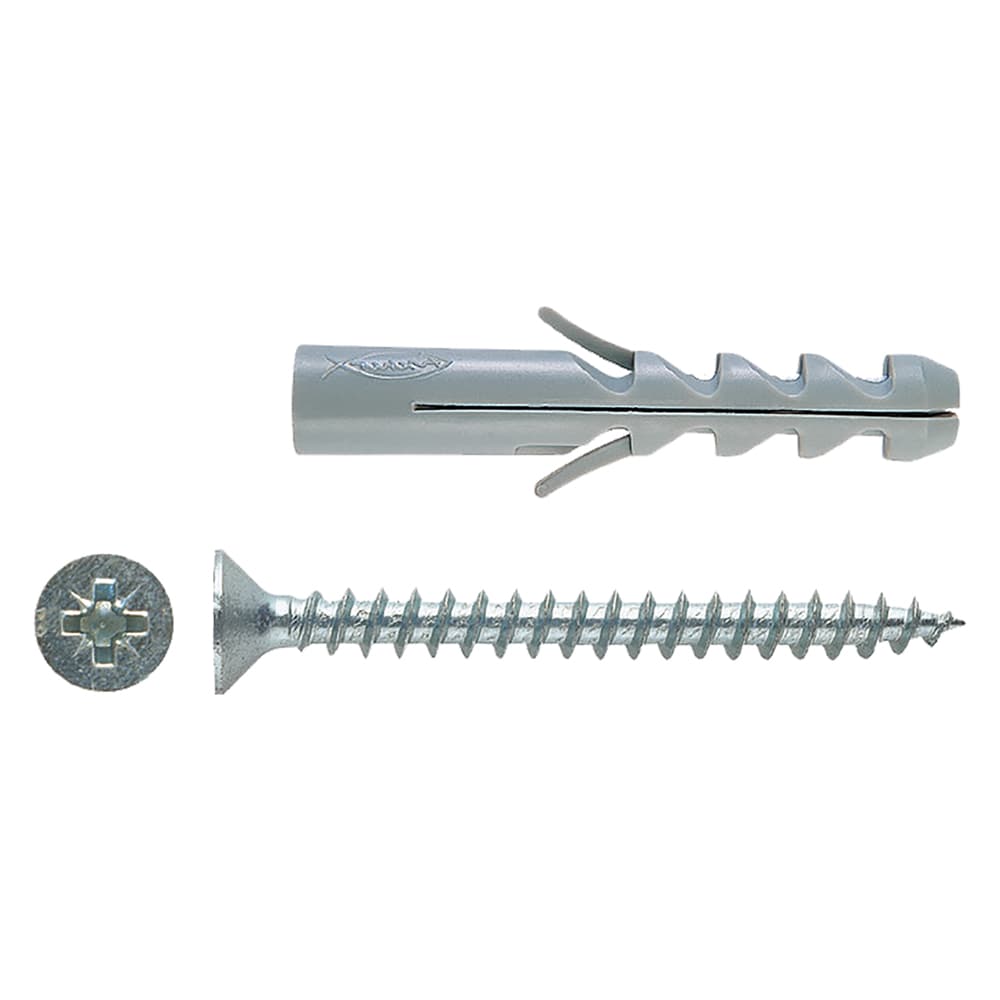 TASSELLO NYLON CON VITE 'SV' S6V Ø 6 x 30 - vite 4,5x40 mm (100 PZ)