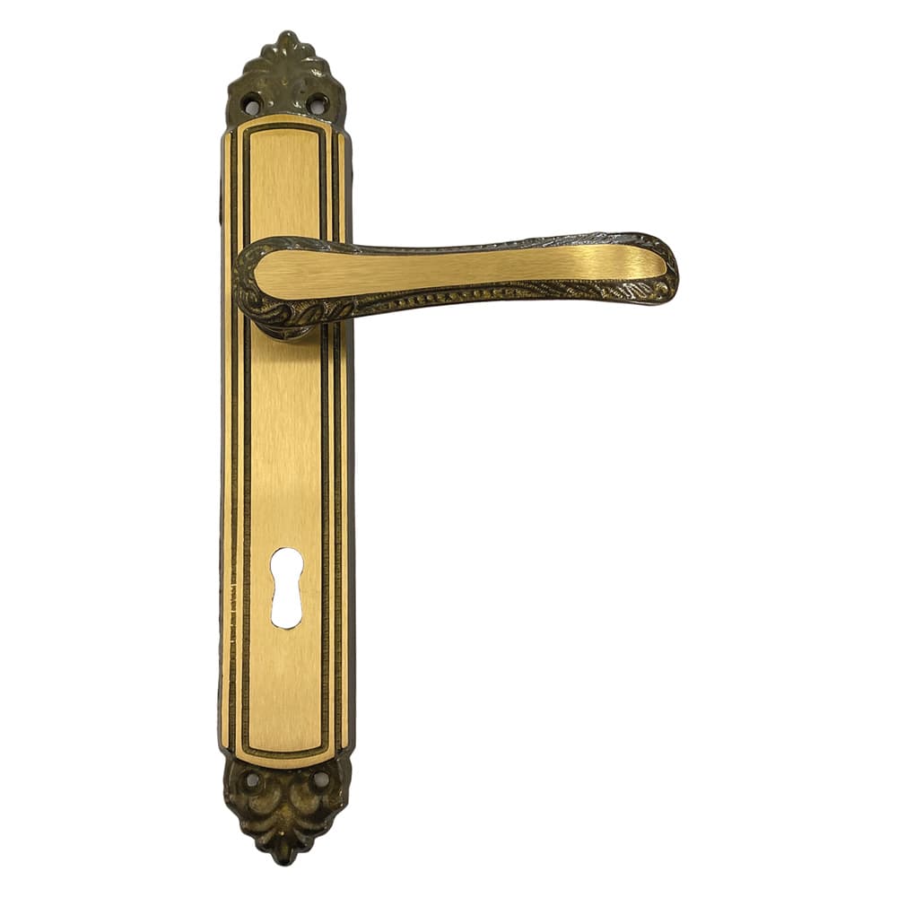 MANIGLIA 'GIGLIO' CON PLACCA Q 8 x 70 (4 CP)