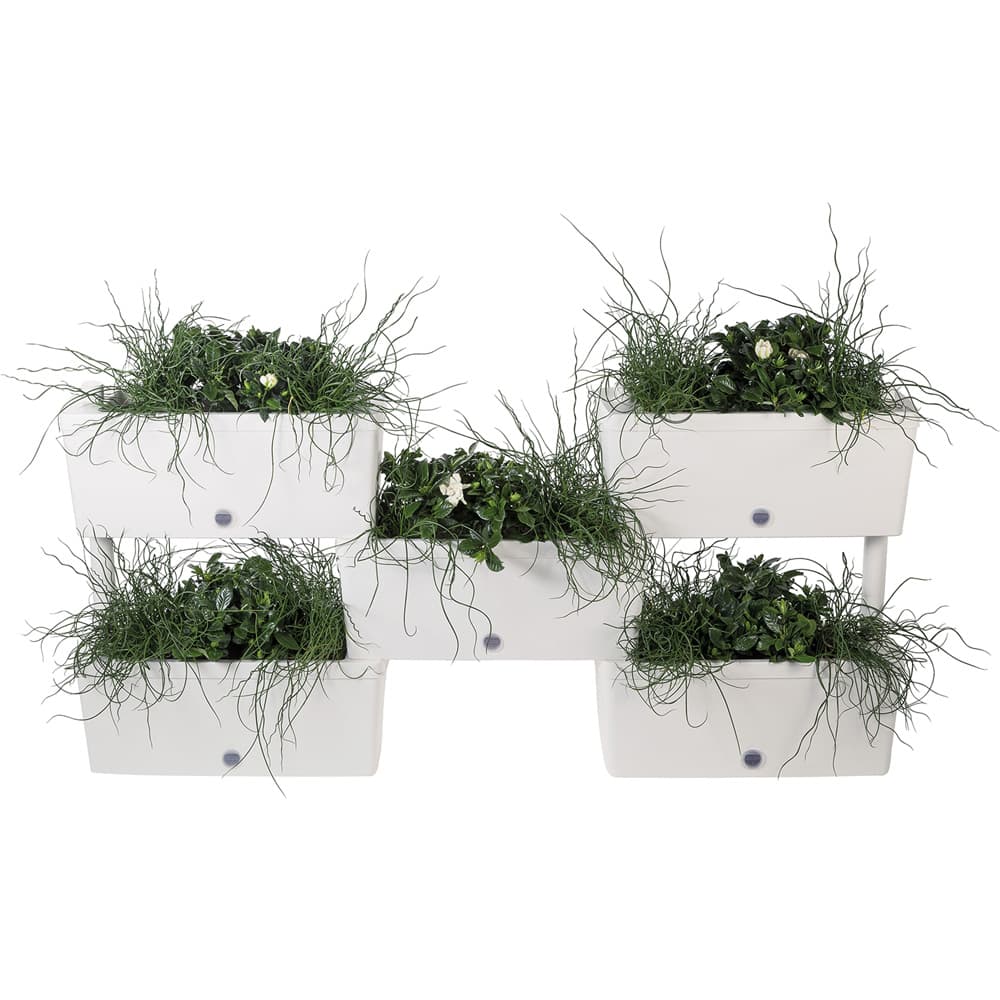 KIT FIORIERE COMPONIBILI 'BRICK' kit 5 pz - colore grigio
