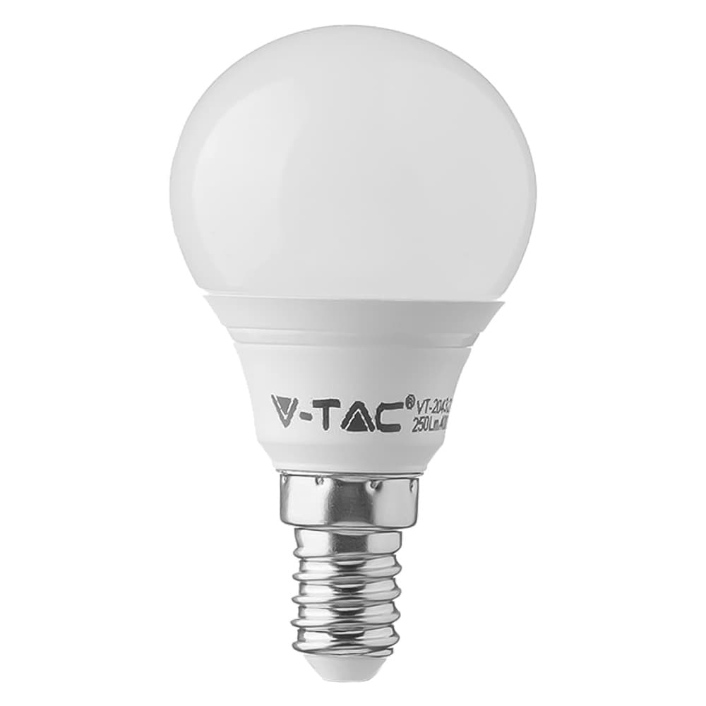 LAMPADA LED A SFERA 'VT-1819' CALDA 2700K 4 W=30W E14 - 320 lm
