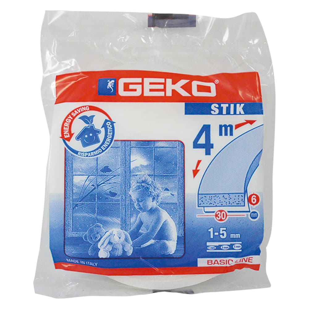 PARAFREDDO IN SPUGNA PER PORTE E FINESTRE 'STIK' mm 30 x mt. 4 - bianco (34 PZ)