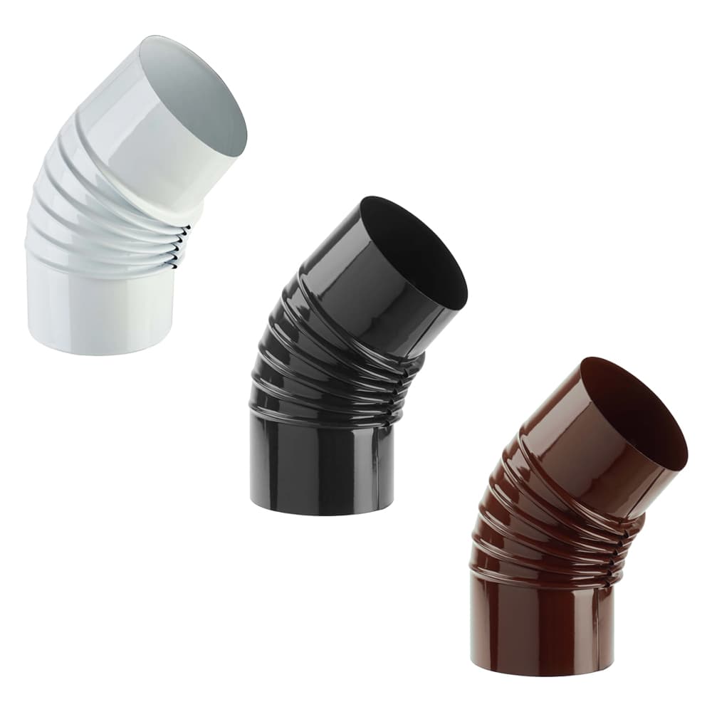 GOMITO SMALTATO PER STUFE ø 10 - 45° colore marrone