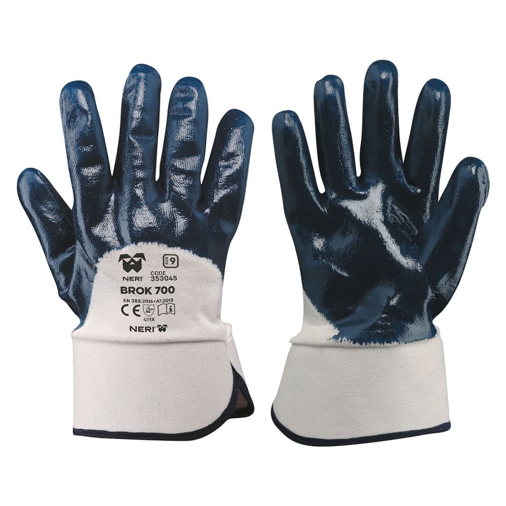 GUANTI NBR MANICHETTA TELA 'BROK 700' Tg. 9 (12 CP)
