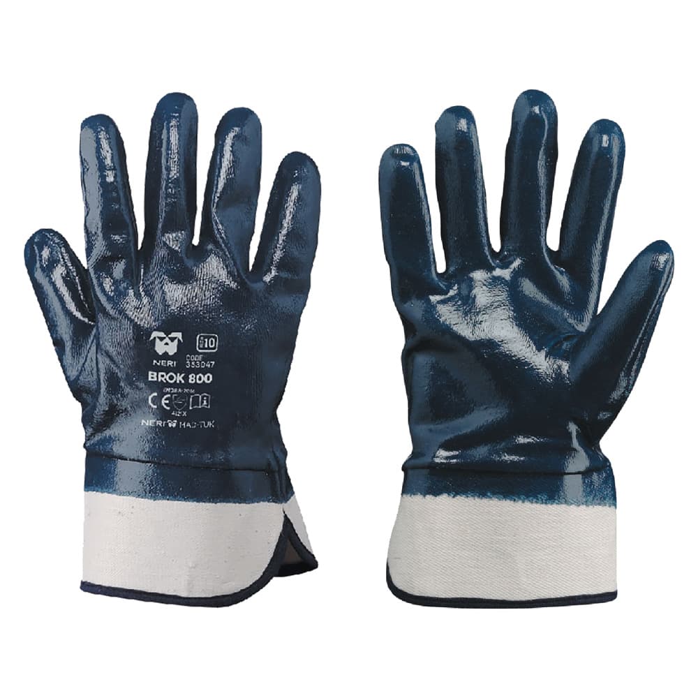 GUANTI NBR MANICHETTA TELA 'BROK 800' Tg. 10 (XL) (12 CP)