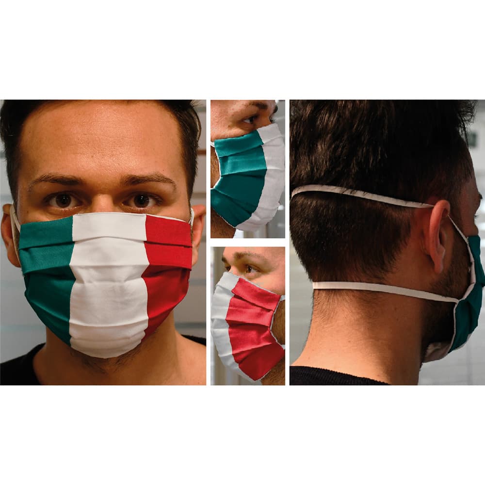 MASCHERINA IGIENICA PROTETTIVA RIUTILIZZABILE 'TRI cm. 19 x 8 - imbustata singola (5 PZ)