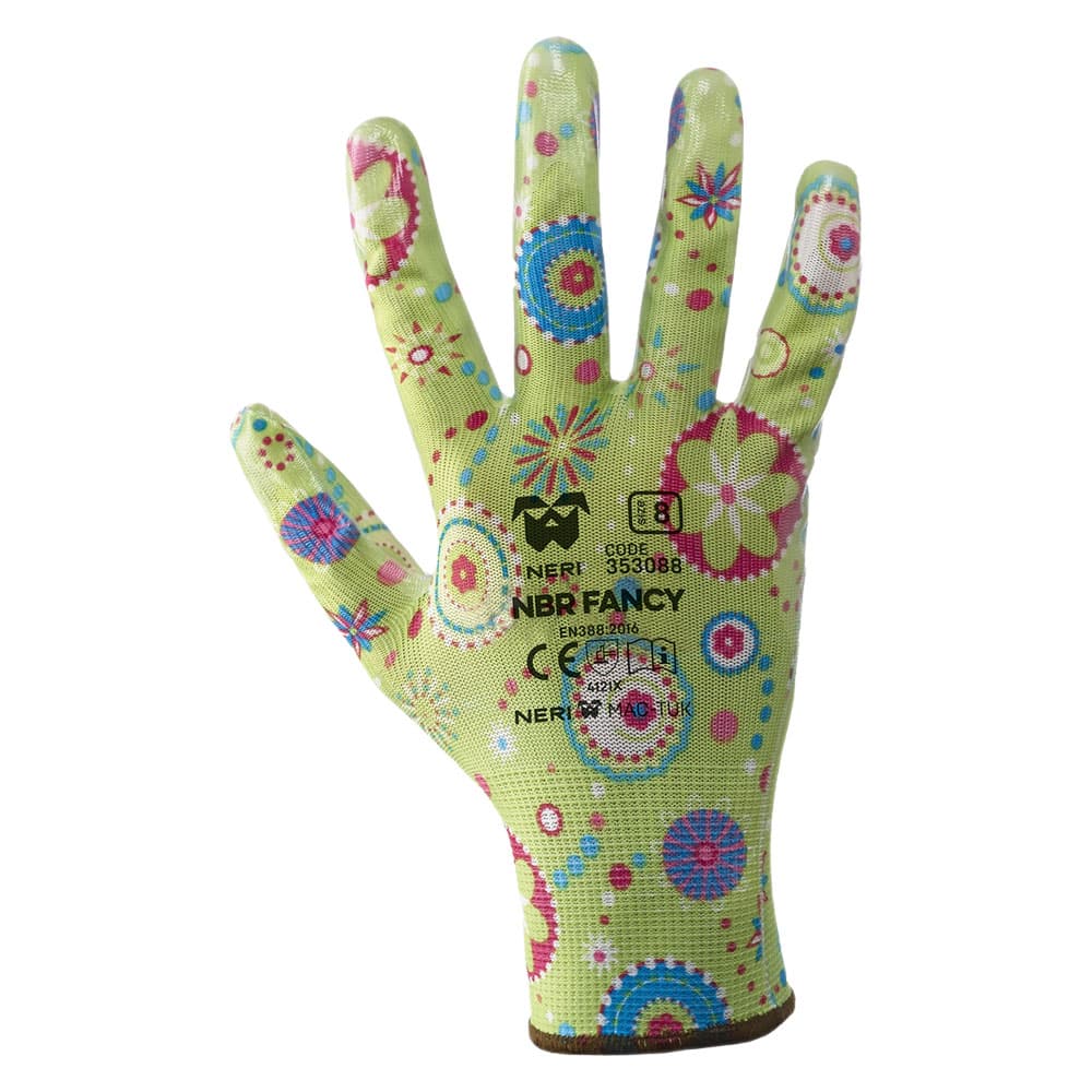 GUANTI POLIESTERE/NBR 'FANCY' Tg. 7 (12 CP)