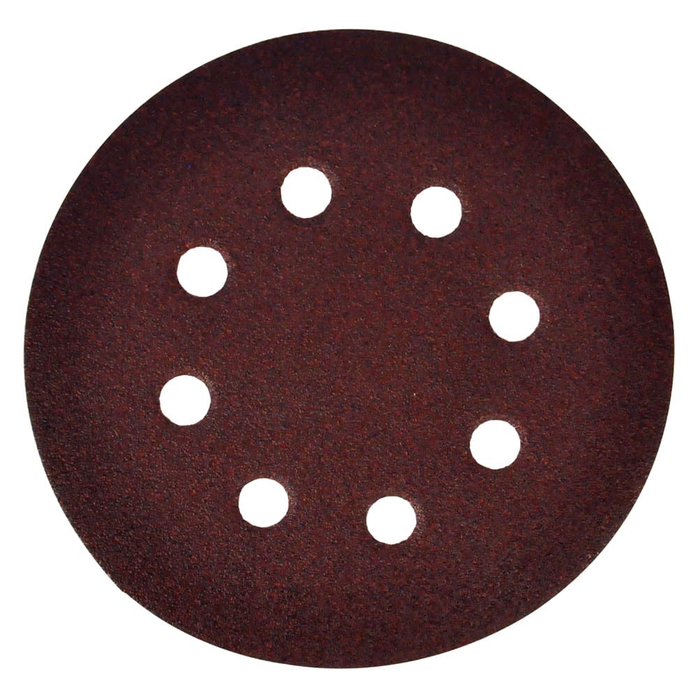 DISCO IN CARTA VELCRATO 'P64E' 8 FORI ø mm 125 x 0 - grana 40 (50 PZ)