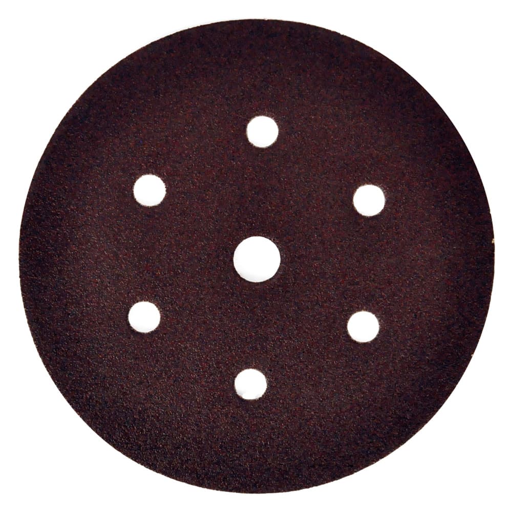 DISCO IN CARTA VELCRATO 'P64E' 7 FORI ø mm 150 x14 - grana 60 (50 PZ)