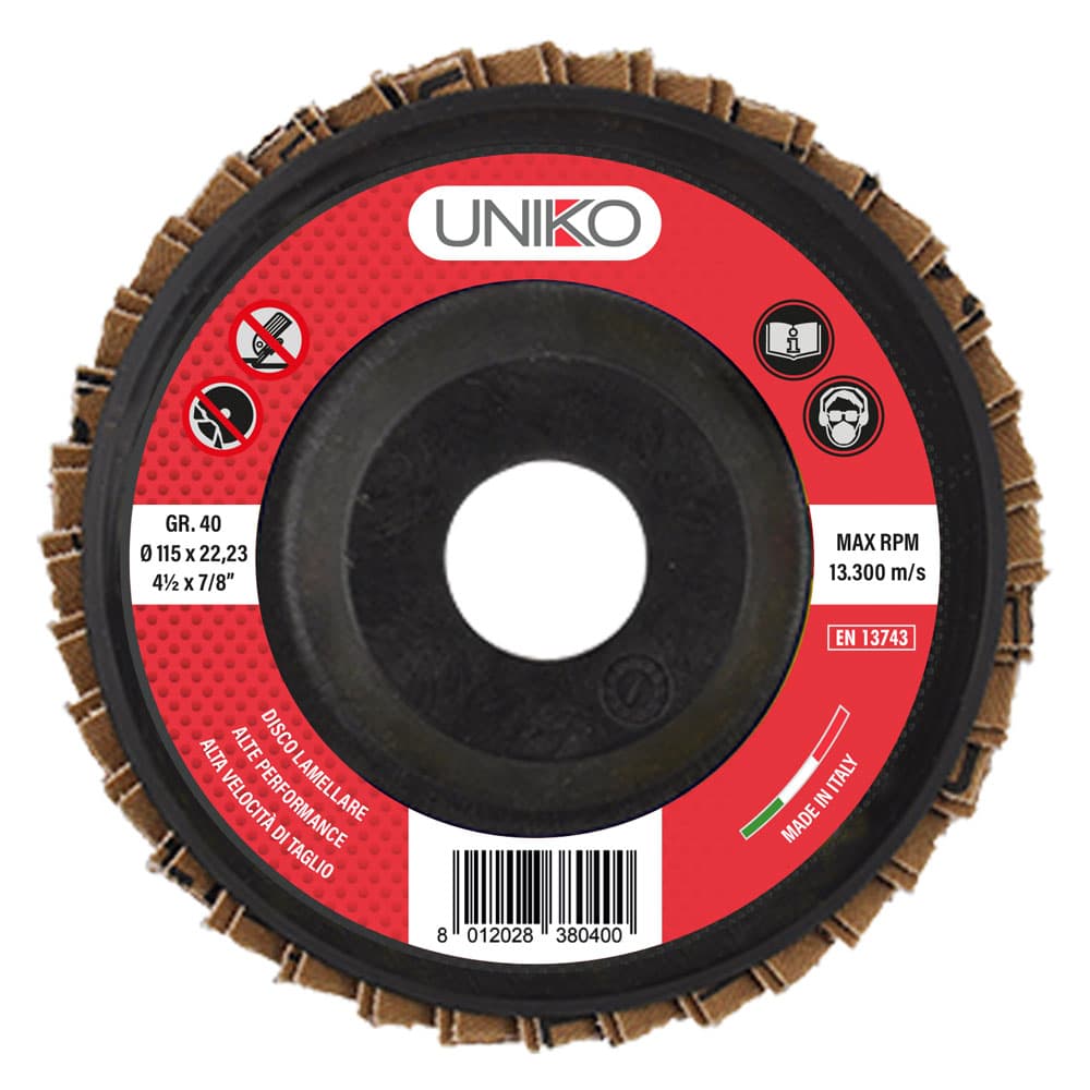 DISCO LAMELLARE PER FERRO ø 115 gr. 40 (10 PZ)