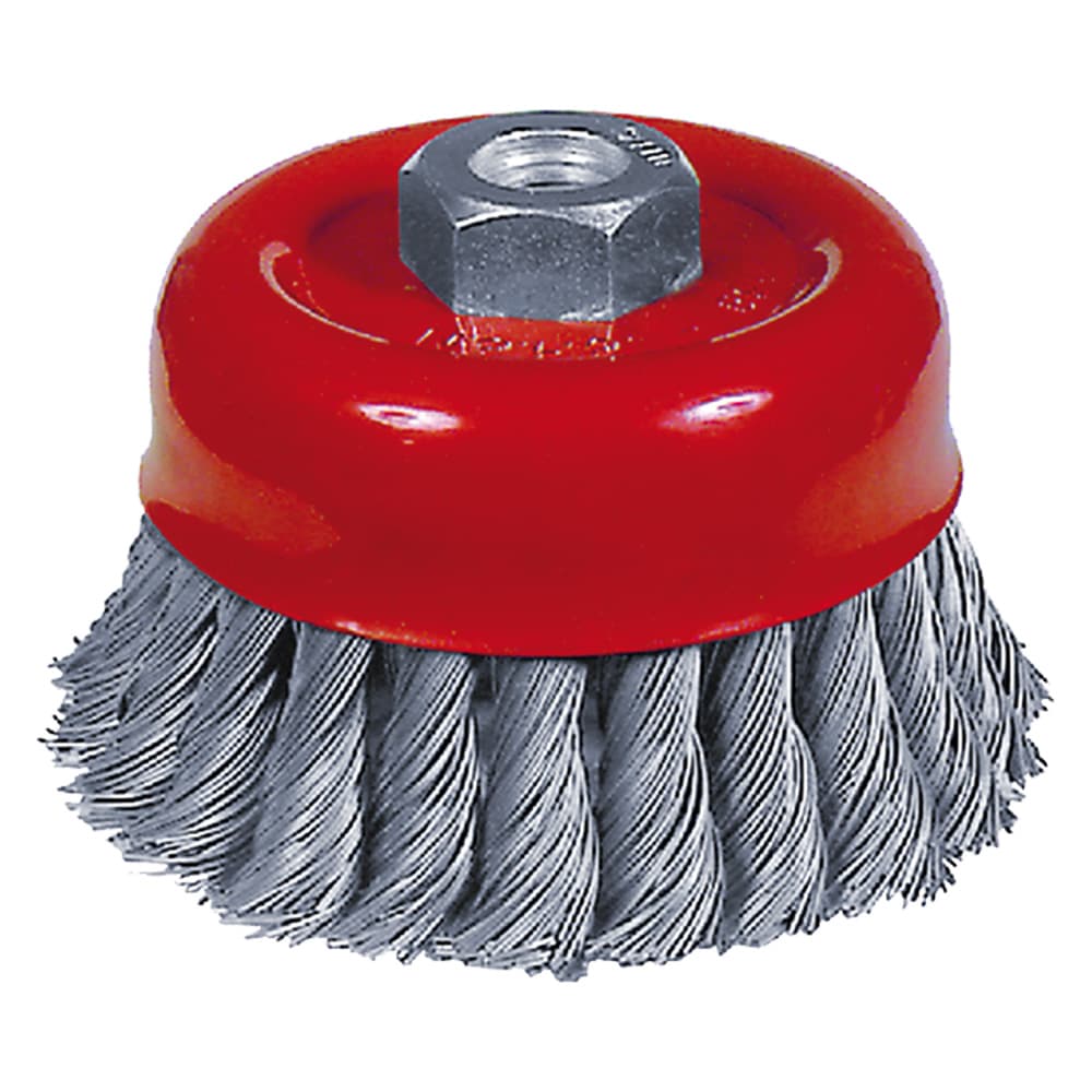 SPAZZOLA A TAZZA PER SMERIGLIATRICE filo 0,35 mm - Ø 75 mm