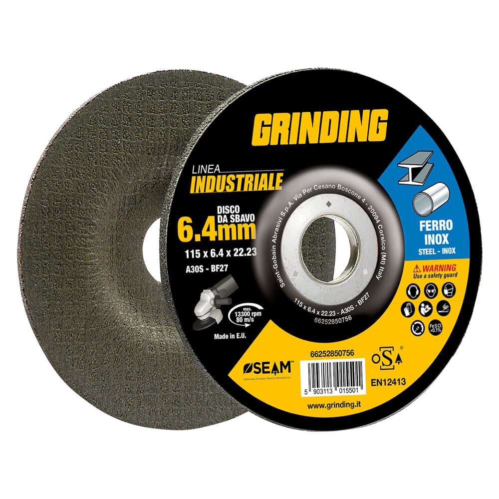MOLA ABRASIVA DA SBAVO 'GRINDING LINEA INDUSTRIALE' ø 115 x 6,4 (5 PZ)