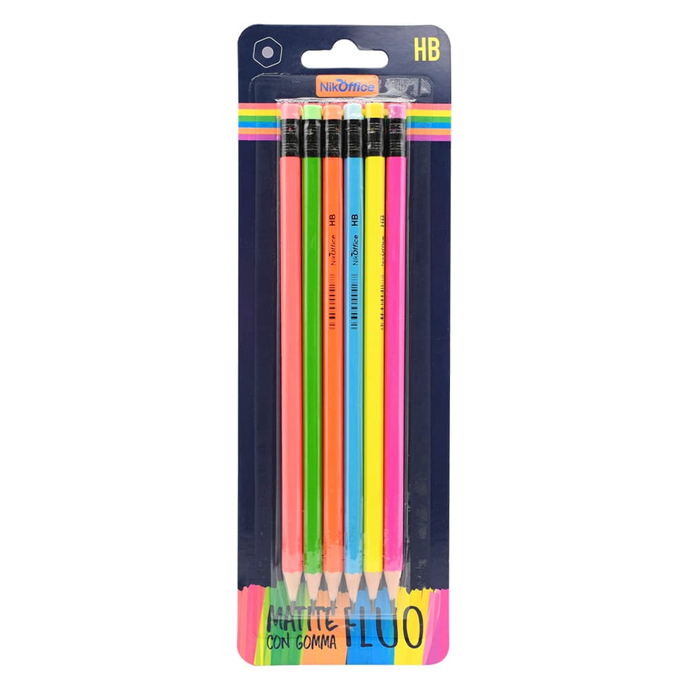 MATITA CON GOMMA 6 pezzi (24 BL)
